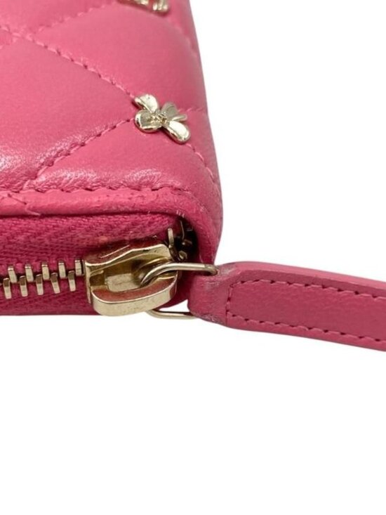 Chanel Long Wallet Zip Round Ap1590 Quilted Lambskin Coco Mark - Picture 6 of 15